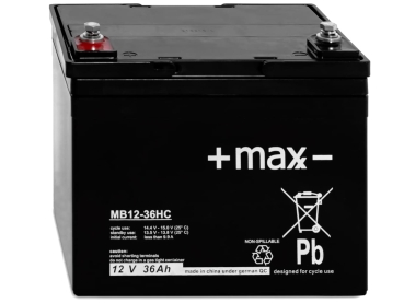 Bleiakku Maxx Batterien MB12-36HC 12V 36Ah AGM Blei Accu Battery wartungsfrei